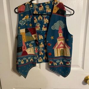 VTG Handmade Country Church Blessings Vest Sz Small In Excellent Condition!